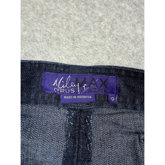 Miley Cyrus x Max Azria Junior Womens Size 9 Y2K Ruched Denim Mini Skirt - Picture 3 of 8